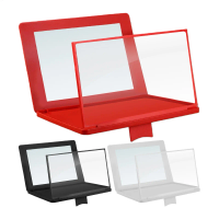 Screen Magnifier for Cell Phone 12 Inch Projector Amplifier 3D HD Adjustable Angle Smartphone Screen Magnifier with Mirror