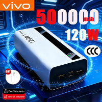 ViVO 500000mAh Portable Power Bank 120W Large Capacity Super Fast Charge External Battery Power Bank For Iphone Samsung Huawei