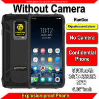 Without Camera Explosion Proof RunGee Ex-Proof Rugged IP68 4G lte Waterproof 8GB+256GB 6.36" FHD 5000mAh NFC Android 11
