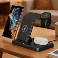 3 IN 1 Wireless Charger Station For Samsung S25 S24 S23 S22 S21 S20 Buds3 Pro/Buds Galaxy Watch 8 7 6 5 4 3 Fast Charging Stand