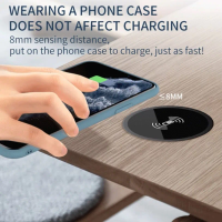 Embedded 15W Wireless Charger Fast Inductive Charging Base Desktop For iPhone 17 16 15 14 13 Samsung S24 S23 Huawei Xiaomi Phone