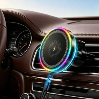 Magnetic Car Charger 15W Fast Charging Strong Magnet Air Vent Phone Holder 360° Rotation Free Magnetic Ring for MagSafe Phones
