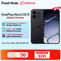 World Premiere OnePlus Nord CE 6 Global Version Smartphone 6.78'' 1.5K AMOLED 144Hz Display Snapdragon 7s Gen 4 7500mAh Battery