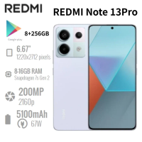 2026 new Redmi Note 13 pro 2026 Global Edition Smartphone 6.67-inch AMOLED Display 120Hz Refresh Rate 5100mAh Battery 8GB+256GB