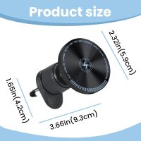 UYUXIO Air Vent Magnetic Wireless Car Charger Adapter 15W Fast Charging Car Mount Phone Holder with Magnet for iPhone 17 16 15