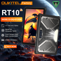 Global version OUKITEL RT10 5G Rugged Tablet MTK 7400X 36GB(12+24)+512GB 11" FHD+IPS Display 25000mAh 64MP Android 15 Tablets PC
