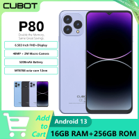 Cubot P80 Global Version Smartphone Android 13 6.583" FHD+ Screen 16GB RAM(8GB+8GB) 256GB ROM 48MP Camera 5200mAh Battery NFC