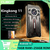 Cubot Kingkong 11 Rugged Phone Dimensity 7025 5G 1.45" Rear Display 10200mAh Battery 33W 16GB RAM+256GB ROM 108MP Camera NFC