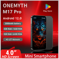 ONEMYTH M17 Pro Mini Smartphone 4.0-inch 2000mAh Dual SIM 4G LTE 2GB+16GB 3GB+64GB Android Ideal Gift Backup Phone