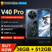 DOOGEE V40 Pro Rugged Phone 6.78" IPS Display 36GB(16+20) 512GB Smartphone 5G 200MP Al Camera 8680mAh Dimensity 7300 Android 14