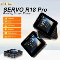 SERVO R18 PRO Mini Rotating Mobile Phone Magic Voice Speed Dial Blacklist 2G GSM 2.4" Screen Side Sliding Phone Dual SIM Standby