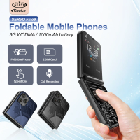 SERVO Flip Mobile Phones 3G Cellular Call Recording FM Radio Flashlight 2.6" Color Display 2 SIM Foldable Cell Phone Speed Dial