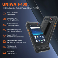 UNIWA F400 4G Rugged PDA Zello POC Walkie Talkie Global Android 15 4 Inch 4GB+64GB 2.5W Big Speaker 4350mAh PoC SOS Button NFC