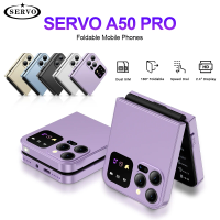 SERVO A50 PRO Flip Mobile Phone 2.4" Display Speed Dial Call Recording Blacklist 2 SIM Unlocked Foldable Cellphones New Version