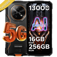 DOOGEE Fire 7 5G Rugged Phone 13000mAh Battery 6.6'' Screen Android 15 64MP Camera 16GB+256GB Dimensity 6300 NFC Smartphone