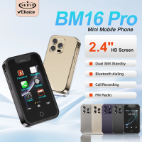 SERVO BM16 PRO Mini Mobile Phone 2.4" Touch Display Bluetooth Call Dual SIM Recorder Flashlight 2G GSM Portable Tiny Cellphones