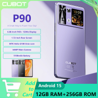 2025 NEW CUBOT P90 Android 15 Smartphone 6.88" 120Hz Display Helio G100 4G 12GB RAM+256GB ROM 1.72" Rear Screen 5100mAh NFC