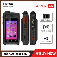 UNIWA A19S Shockproof Smartphone IP68 Waterproof 4G LTE Quad Core Phone Walkie Talkie POC Zello Android 6 Mobile Phone 4800mAh