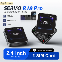 SERVO R18 PRO Rotating Screen Mobile Phone 2 SIM Standby Magic Voice Speed Dial Blacklist 2G GSM 2.4" Screen Side Sliding Phones