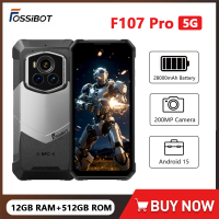 FOSSiBOT F107 PRO 5G Rugged Phone 28000mAh Starlight Night Version 12GB+512GB Mobile Phone NFC Face ID Smartphone Android 15