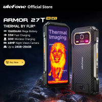 Ulefone Armor 27T+ 4G THERMAL BY FLIR® Rugged Phone 10600mAh Up to 24GB+256GB 6.78"FHD 120Hz Night Vision Android 15 Smartphone