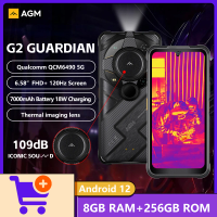 AGM G2 GUARDIAN 5G Rugged Phone 12GB+256GB Qualcomm QCM6490 5G Thermal Camera 6.58" 120Hz Display 109dB Spaerker Smartphone