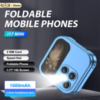 SERVO i17 Mini Flip Mobile Phone Magic Voice Speed Dial Blacklist FM MP4 Player 2G GSM Small Fold Box Cellphone Dual SIM Standby