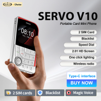 SERVO V10 Small Mobile Phone 2G GSM Magic Voice Speed Dial Torch Camera FM Radio MP3 Player Dual SIM Button Fashion Cellphones