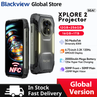 Blackview XPLORE 2 Projector 5G AI RuggedPhone MediaTek Dimensity 8300 6.73 3.2K AMOLED Display 20000mAh 120W Charger Cellphon