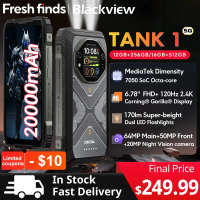 Blackview Oscal TANK 1 Rugged SmartPhone 5G 6.78" 2.4K 120Hz Display Dimensity 7050 20000mAh NFC 64MP AI Cellphone
