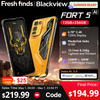 【World premiere】Blackview Fort 5 Rugged SmartPhone 6.78-inch 2.4K 120Hz Display 108Mp Camera 2W BOX Speaker IP68&IP69K Cellpho