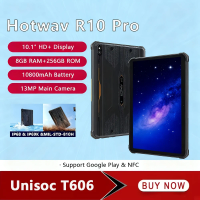 HOTWAV R10 Pro 4G Rugged Tablet 10..1 Inch HD+ 8GB+256GB Tablets PC 10800mAh Battery 5MP+13MP OTG Charging Smart Pad Global