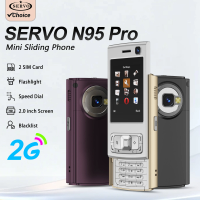 SERVO Slide Mini Mobile Phones 2G Cellular Speed Dial Call Recording 2.0" Display Blacklist Cell phone FM Radio Flashlight MP4
