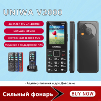 UNIWA V2000 4G Global Bands Fashion Keypad Phone Big Volume Flashlight Mobile Phone For Seniors Russia Keyboard 1700mAh HAC SOS
