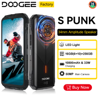Global version DOOGEE S Punk Rugged Smartphone Android 14 6.58" FHD+90Hz IPS Screen 16GB(6+10)+ 256GB 10800mAh 50MP Mobile Phone