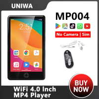 UNIWA 4.0 Inch MP4 Player Touch Screen 3+32GB/4+64GB MP004 Wireless Radio 2000mAh Android 14 WIFI Music Player Support TF Card