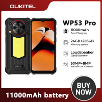 OUKITEL 4G Rugged Smartphone 6.52" 24GB+256GB WP53 PRO 11000mAh 18W Android 15 NFC 50MP 128dB Speaker 36mm Cell Mobile Phone