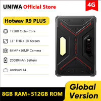 HOTWAV R9 Plus 4G Rugged Tablet 20080mAh Mega Battery 11 Inch 2K 8GB 512GB Smartphone Pad 64MP Face ID Tablets PC Android 14