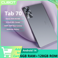 NEW CUBOT Tab 70 4G Tablet 16(6+10)GB RAM+128GB ROM 8200mAh 11" HD+ Screen 16MP+8MP Camera Unisoc T616 Octa-core Android 14