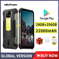Ulefone Armor 24 Rugged Phone 22000mAh Battery 24GB RAM+256GB ROM Smartphone Android 14 64MP+64MP 6.78 Inch 120Hz Cellphone NFC