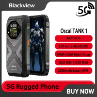 Blackview Oscal TANK 1 5G AI Rugged Phone IP68 &IP69K 6.78 16GB RAM 512GB ROM 20000mAh 55W Fast Charging 64MP NFC Android 15