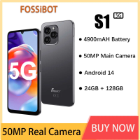 Fossibot S1,5G Mobile Phone 50MP Main Camera 4900mAh Battery Smartphone 24GB RAM(6GB+18GB) 128GB ROM Android 14 NFC Cell Phone