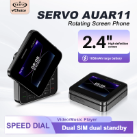 SERVO Rotating Screen Mini Mobile Phone 2G Cellular Speed Dial FM Radio Button Cellphones 2.4" Color Display Dual SIM Flashlight