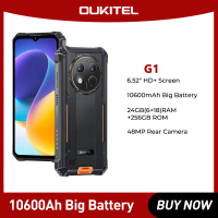 Oukitel G1 Rugged smartphone 6.52' HD+ 10600mAh 24GB+256GB Android14 48MP Camera cellphone