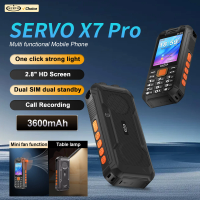 SERVO X7 PRO Mini Fan Mobile Phone Dual Flashlight Magic Voice Call Recording SOS Power Bank FM radio 2.8" Screen 2SIM Cellphone