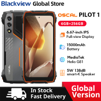 Blackview Oscal PILOT 1 Rugged phone 6.67-inch HD+ 90Hz Display 15000mAh 5W BOX Speaker NFC 6GB 256GB Helio G81 CPU Cellphone