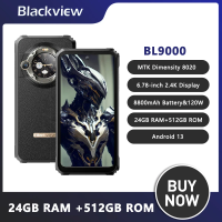 Blackview Bl9000 robustes Telefon 6.78 "24GB 512GB 2,4 k FHD Dual-Display 50MP 8800mAh 120W Android 13 5G NFC-Smartphone