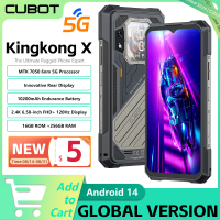 2024 New Rugged Phone CUBOT KINGKONG X 5G 12/16GB RAM+256GB ROM 120Hz Screen Dimensity 7050 10200mAh 100MP 33W NFC Mobile Phone