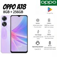 2026 Latest Model OPPO A78 International Version 8GB RAM 256GB Storage Dual SIM 50MP Rear Camera 6.5" Display 5000mAh Battery