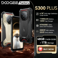 Global version DOOGEE S300 Plus 5G Rugged Phone 6.78" Gemini AI LED Light Dimensity 8300 48GB+1TB 11000mAh Smartphone Android 16